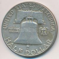 Amerikai Egyesült Államok 1963D 1/2$ Ag "Franklin" T:3 USA 1963D Half Dollar Ag "Franklin" C:F Krause KM# 199