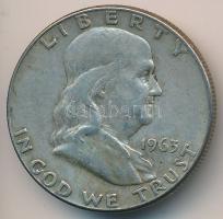 Amerikai Egyesült Államok 1963D 1/2$ Ag "Franklin" T:3
USA 1963D Half Dollar Ag "Fran...