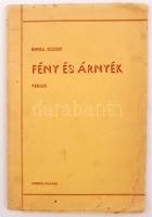 Berda József: Fény és árnyék. Karcag, 1943, szerzői kiadás. 483. számú sorszámozott, aláírt példány, készült 500 példányban. Ezen felül a szerző érdekes, saját kezű, névre szóló üdvözlő soraival "Irénkének szeretettel az "illetlen" örömök énekese") és dedikációjával. Kicsit szakadt papírkötésben, jó állapotban.