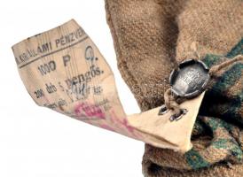 1945. 5P Al (200x) eredeti bontatlan és sérülésmentes plombálással ellátott banki szövet pénzeszsákb...