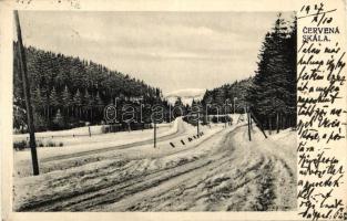 Vereskő, Cervena Skala; télen / winter view (EK)