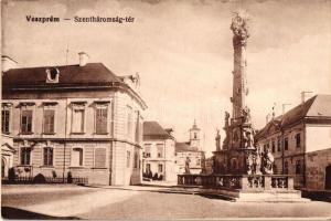 Veszprém, Szentháromság-tér és szobor (EK)