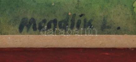 Mendlik jelzéssel: Nyári erdő, akvarell, papír, üvegezett fa keretben, 31×23,5 cm