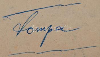 Tompa László (1883-1964), költő, műfordító: Filmszerelem c. írásának gépirata 2 oldalon a költő sajá...