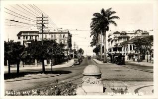 Santos, Avenida Anna Costa, tram, automobile, photo
