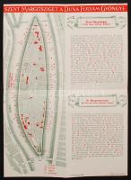 cca 1930-1940 Bp., Szent Margitsziget, a Duna folyam gyöngye, ismertető prospektus térképpel