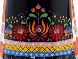 Hollóházi népviseletes asszony, kézzel festett jelzett, apró lepattanásokkal , m:28 cm /Handpainted ...
