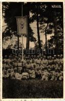 1941 Kékes, Egyetemi és Főiskolai hallgatók Önkéntes Nemzeti Munkaszolgálata, Ond Vezér 59. sz. tábor, photo (ragasztónyom / gluemark)