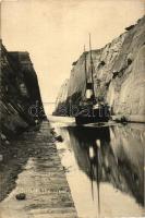 Corinth Canal, steamship (small tear)