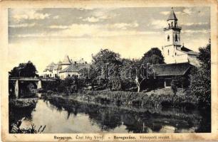 Beregszász, Vérke part, templom / river, church (EK)