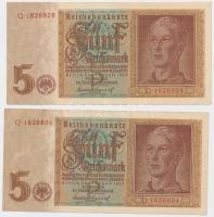 Német 3. Birodalom 1942. 5M (2x) T:III szép papír German Third Reich 1942. 5 Mark (2x) C:F fine paper