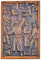 Szovjetunió 1978. "A Vörös Hadsereg megalakulásának 60. évfordulójára" Br plakett eredeti dísztokban (220x147mm) T:2 Soviet Union 1978. "60th Anniversary of the Red Army" Br plaque in original case (220x147mm) C:XF