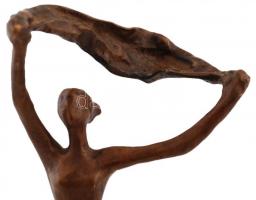 Borsos Miklós (1906-1990): Balatoni szél. Bronz, jelzett, talapzat nélkül, m:26 cm