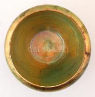 Zsolnay zöld eozin mázas nagy kaspó, jelzett (körpecsét, formaszám 644), apró karcolásokkal, m:26 cm...