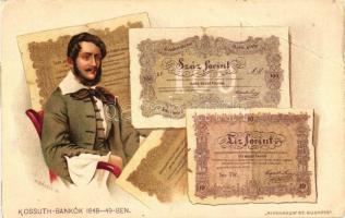 Kossuth bankók Jelenetek Kossuth Lajos élete történetéből, Athenaeum Rt. Budapest litho s: K. Sávely D. (EB)