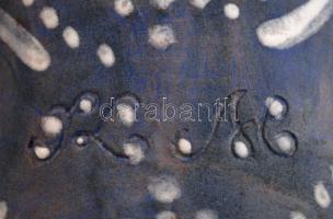 Kovács Margit (1902-1976): Szüretelő. Mázas terrakotta, jelzett, hibátlan, m:39 cm