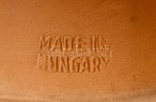 Kovács Margit (1902-1976): Szüretelő. Mázas terrakotta, jelzett, hibátlan, m:39 cm