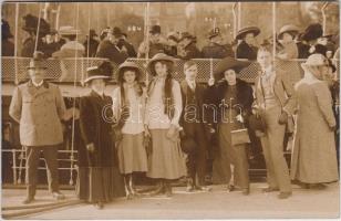 Abbazia, on board - 5 old photo postcards