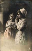 Miatyánk / Lord's Prayer - 4 old postcards