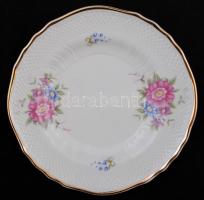 Hollóházi virág mintás szendvicses készlet, matricás, jelzett, hibátlan, 38×16 cm, d:17,5 cm