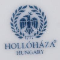 Hollóházi virág mintás szendvicses készlet, matricás, jelzett, hibátlan, 38×16 cm, d:17,5 cm