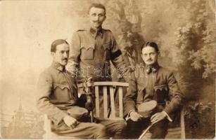 1916 Besztercebánya, magyar katonák csoportképe / WWI Hungarian soldiers group photo (EK)