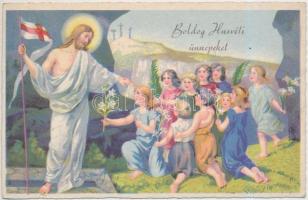 46 db RÉGI motívumlap pár lithoval, vegyes minőség; üdvözlő (húsvét, karácsony, újév) / 46 old motiv...