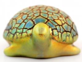 Zsolnay teknős, eozin mázas, hibátlan, jelzett, 9x6x4 cm /
Zsolnay eosin turtle, signed, perfect con...