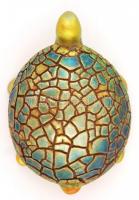 Zsolnay teknős, eozin mázas, hibátlan, jelzett, 9x6x4 cm /
Zsolnay eosin turtle, signed, perfect con...