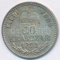 1872KB 10kr Ag "Váltó Pénz" T:2- Adamo M10.1