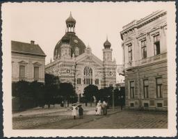 cca 1920 Debrecen zsinagóga. Judaika 9x12 cm