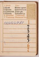 1912 "Hornyánszky Viktor naptára az 1912-ik szökő esztendőre", kitöltetlen zsebnaptár szép...