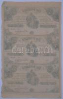 1852. 5Ft "Kossuth bankó" kitöltetlen "A,B,C" 3-as ívben nyomdai ujjlenyomatokka...