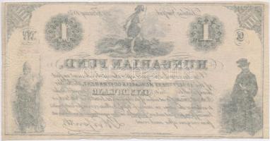 1852. 1$ "C" "Kossuth bankó" piros kézi sorszámozással T:III,III-
Hungary 1852. ...