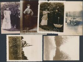 cca 1900-1920 Vegyes fotók Magyarországról és más helyekről, kb 35-40 fotó, 12x9 cm
