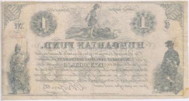 1852. 1$ "C" "Kossuth bankó" piros kézi sorszámozással T:III,III-
Hungary 1852. ...