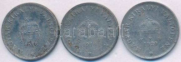 1916-1920. 20f Fe (3x) T:2,2-