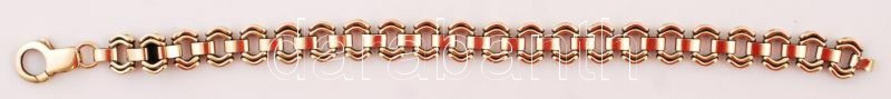 Arany (Au) 14 K karlánc 1 db szintetikus kővel, jelzett (585)  h:20,5 cm,  bruttó: 24 g