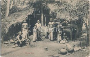 Srí Lanka, Ceylon; native hut, folklore (EK)