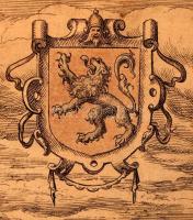 1575 Dordracum vulgo Dortt. Dordrecht holland kikötőváros látképe, színezett rézmetszet, papír, Geor...