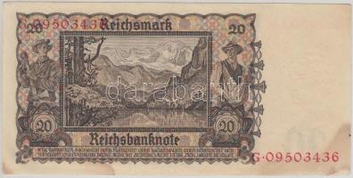Német 3. Birodalom 1939. 20M T:II
German Third Reich 1939. 20 Mark C:XF