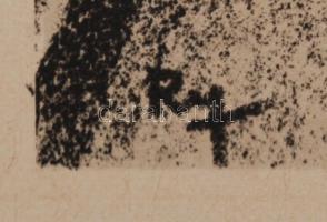 Ruzicskay György (1896-1993): Szemben a Törvénnyel, algrafia, papír, jelzett az algrafián, 24,5×18,5...