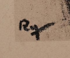 Ruzicskay György (1896-1993): Megaláztatás, algrafia, papír, jelzett az algrafián, 24,5×18,5 cm