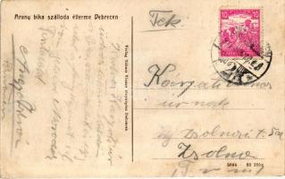 Debrecen, Arany Bika szálloda, étterem belső; Takács Vincze fényképész kiadása