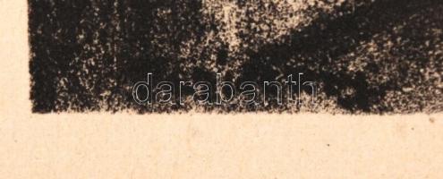 Ruzicskay György (1896-1993): Romokban, algrafia, papír, jelzett az algrafián, 24,5×18,5 cm