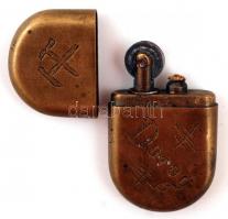 "Dorog" feliratú bányász öngyújtó, h: 6 cm