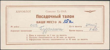 cca 1960-1970 Orosz repülőjegy / Russian flight ticket