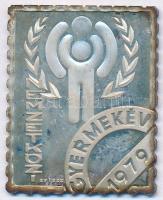 1979. "Nemzetközi Gyermekév" Ag bélyegérem eredeti ÁPV tokban (3.41g/0.835/27x22mm) T:2 (PP)