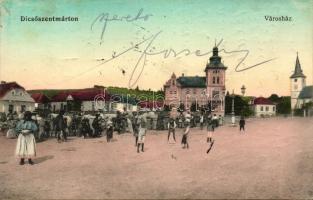 Dicsőszentmárton, Városház, piactér; Weisburg tőzsde kiadása / town hall, market place