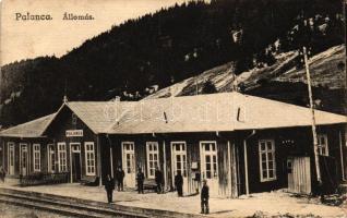 Palánka, Palanca; Vasútállomás, kiadja Adler és fia, Brassó / railway station (fl)